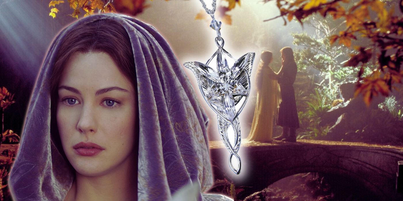 Imagen personalizada de Arwen, la Estrella de la Noche, y Aragorn y Arwen abrazados en El Señor de los Anillos