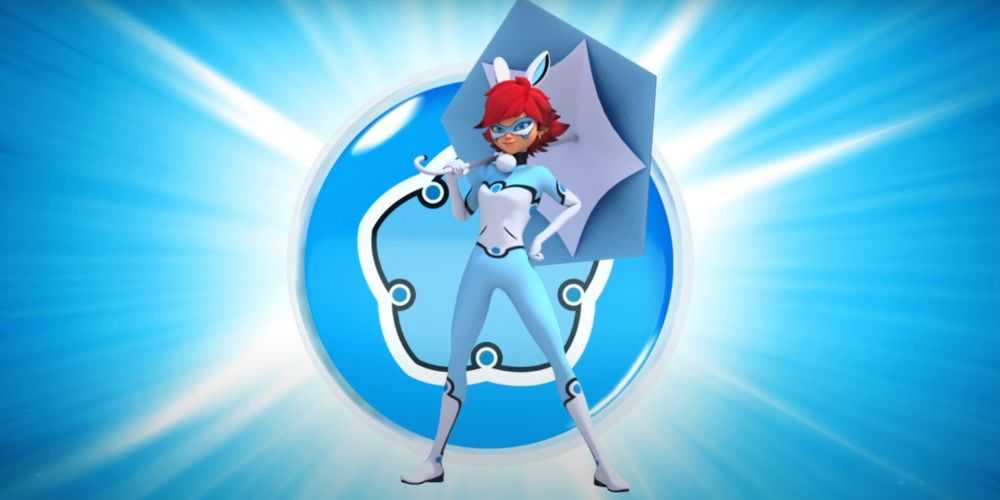 Bunnyx als Rabbit Miraculous posiert aus Miraculous Ladybug
